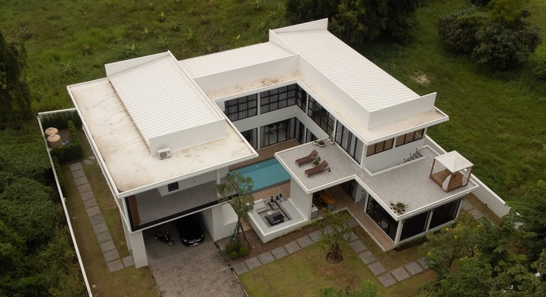 The house as viewed from above.Johnny Ward/onestepforward