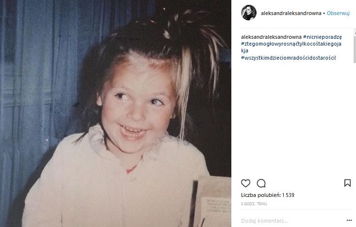 Aleksandra Kwaśniewska w dzieciństwie