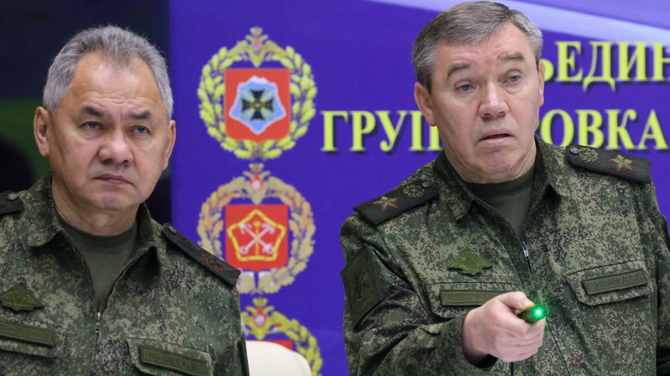 Minister obrony Rosji Siergiej Szojgu i szef rosyjskiego sztabu generalnego Walerij Gierasimow