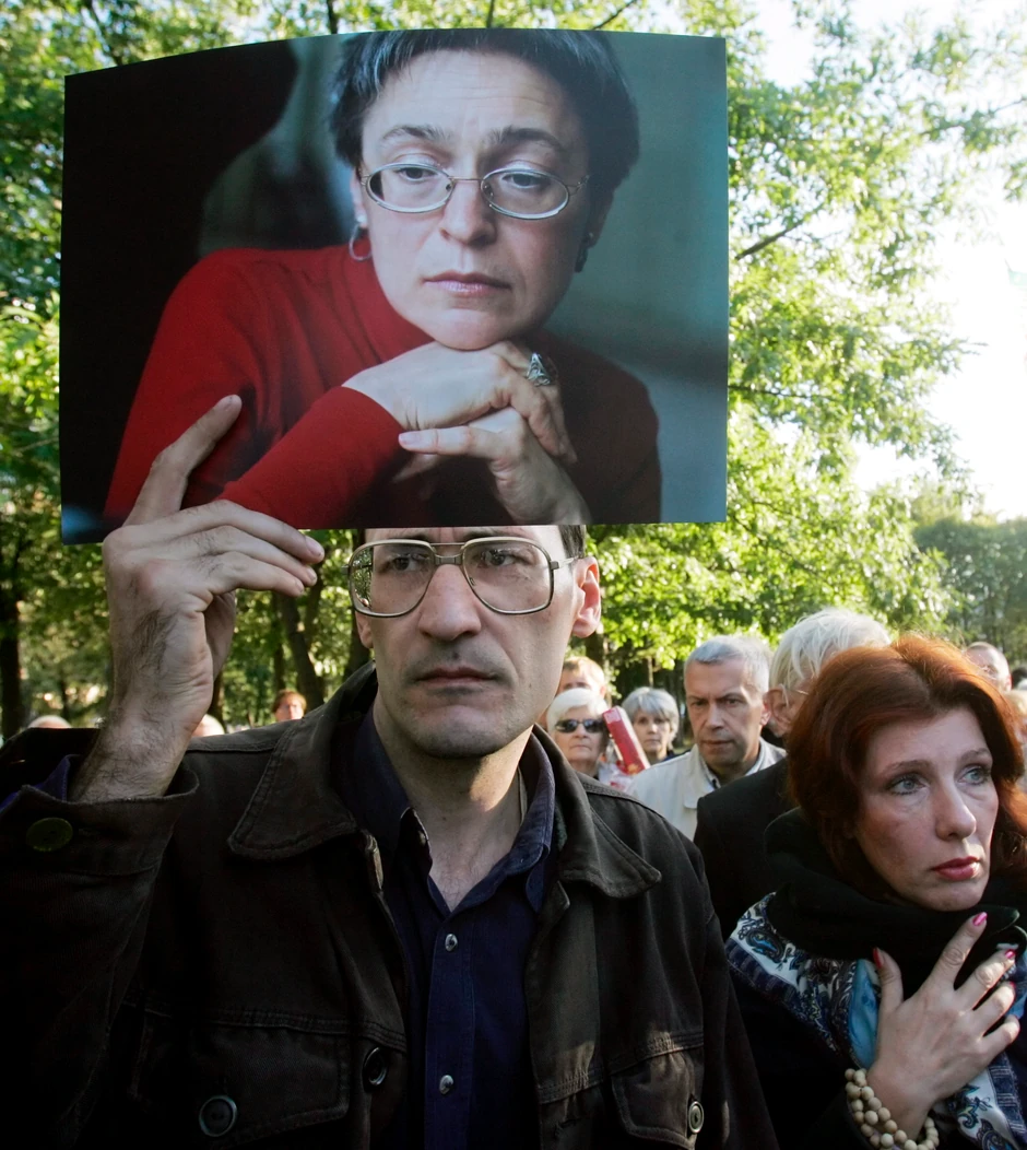 Komemoracija povodom rođendana Ane Politkovskaje u Moskvi 2007.