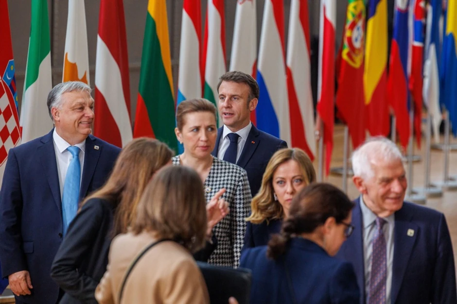 Emanuel Makron na sastanku Evropskog saveta u Briselu 22. marta 2024.