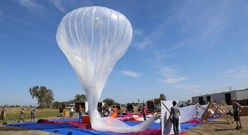 A file image of the Google internet balloon