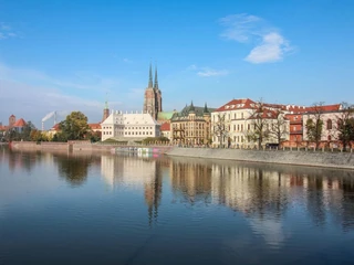 Widok na Ostrów Tumski, Wrocław, 1.11.2020