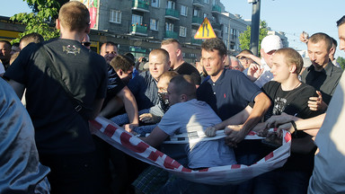 Demonstracje przed Teatrem Powszechnym w związku ze spektaklem 'Klątwa"