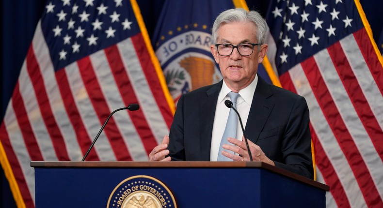 Federal Reserve Chairman Jerome Powell speaks at a news conference following a Federal Open Market Committee meeting, Wednesday, Nov. 2, 2022, in Washington. (AP Photo/Patrick Semansky)Patrick Semansky/AP Photo