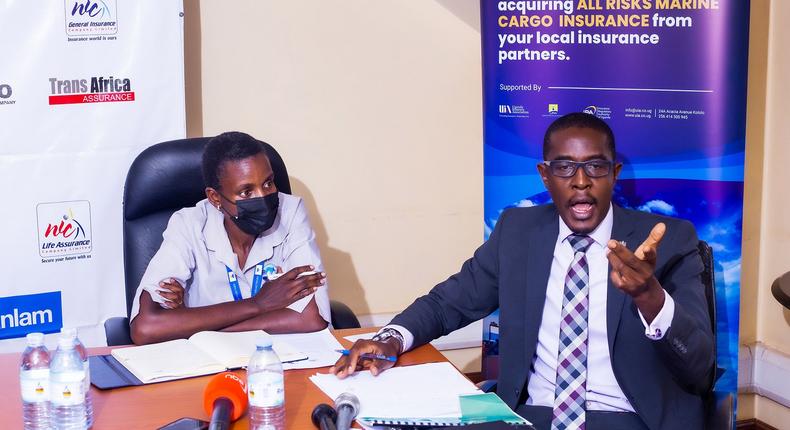 Latimer Mukasa at Local Marine Cargo press conference