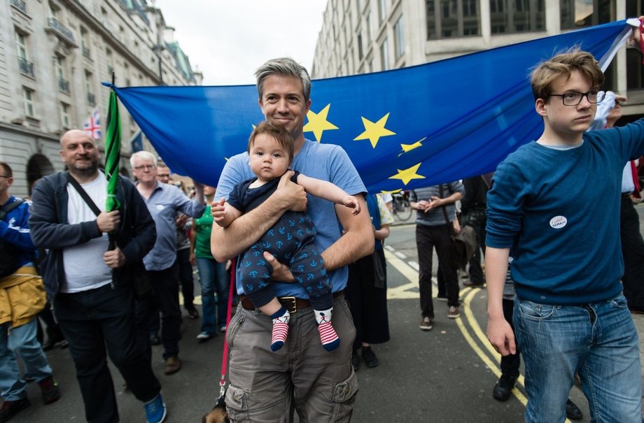 Uczestnicy March for Europe