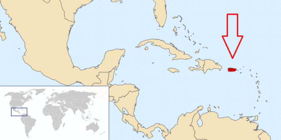 Portoryko leży na wyspie nad Oceanem Atlantyckim i Morzem Karaibskim. Jest terytorium należącym do USA