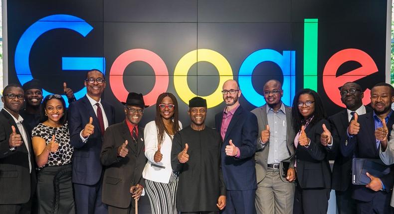 Vice-President Yemi Osinbajo at the Google HQ (Presidency)