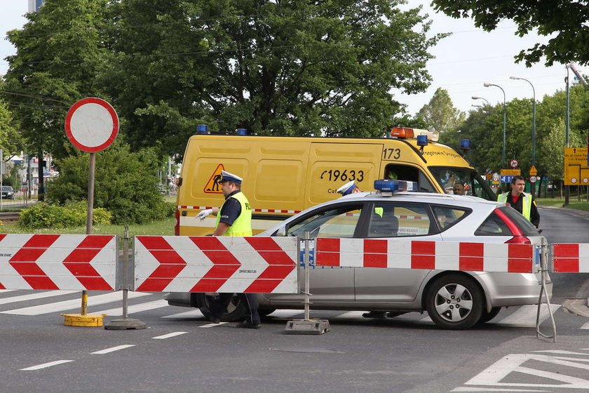 zapadnięta jezdnia