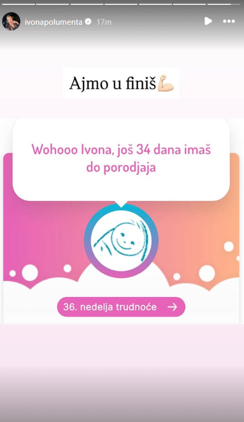 Ivona Polumenta sitno broji do porođaja
