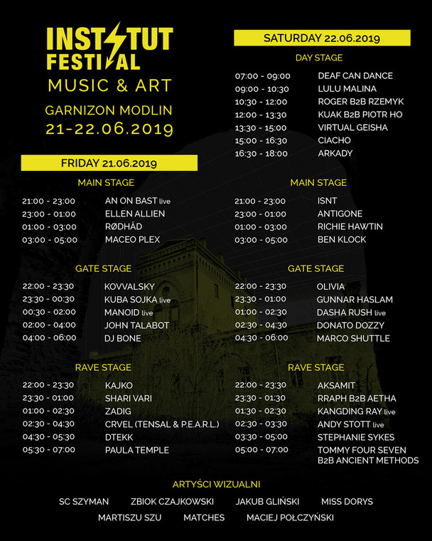 Instytut Festival 2019. Program wydarzenia