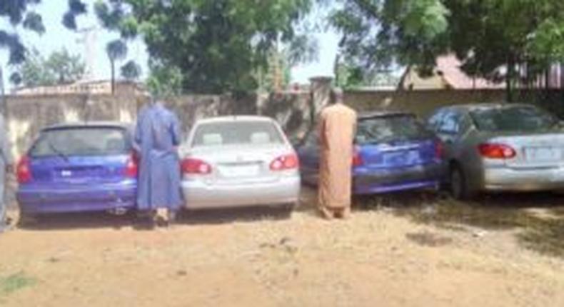 The four recovered vehicles by Police Zone 10 Command, Sokoto, suspects  [NAN]