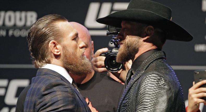 Conor McGregor and Donald Cerrone at UFC 246