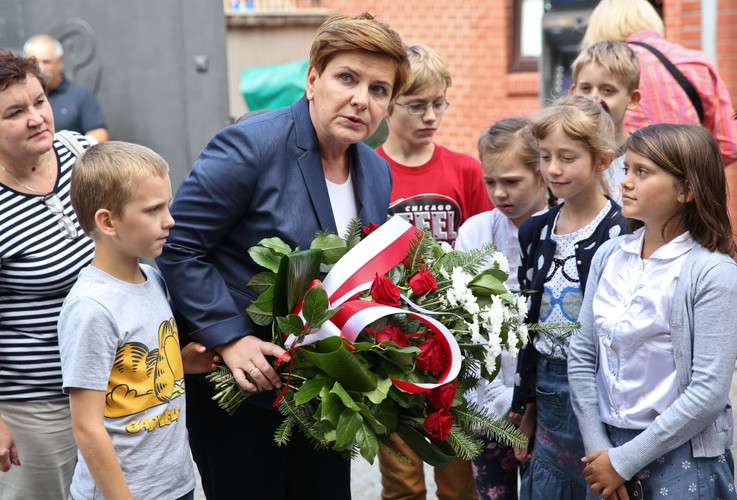 Beata Szydło w Muzeum Powstania Warszawskiego