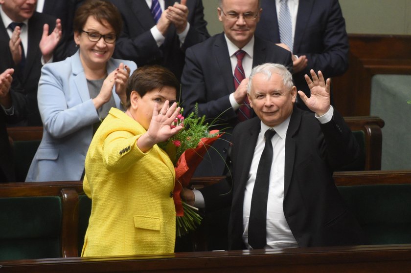 Beata Szydło i Jarosław Kaczyński