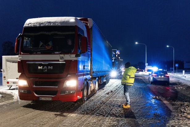 Protest na granicy w Dorohusku