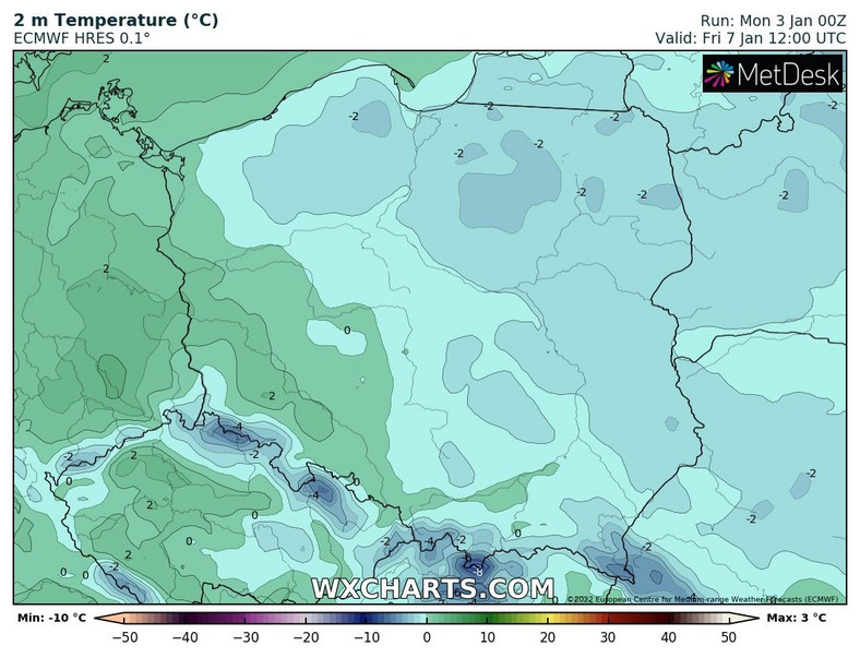 Utrwali się podział na cieplejszy zachód i chłodniejszy wschód oraz północny wschód