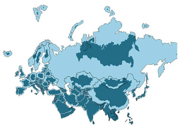 Ruchoma mapa pokazuje prawdziwe rozmiary krajów. Polska jest na niej mniejsza