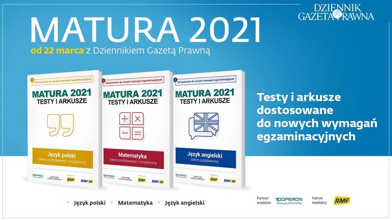 Testy i arkusze. Matura 2021