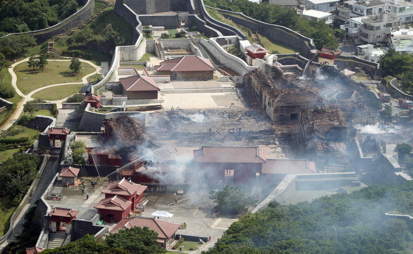 Shuri Castle fire in Japan