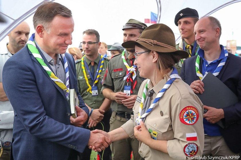 Prezydent Andrzej Duda uczestniczył w zlocie ZHP w Gdańsku