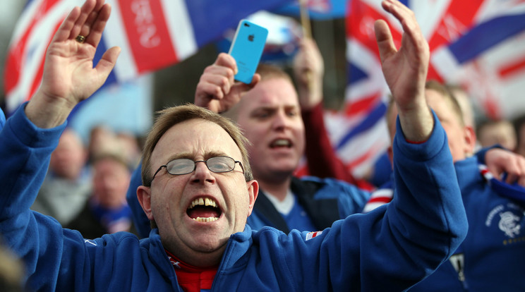Örömükben trollkodnak is a Rangers-szurkolók / Fotó: AFP