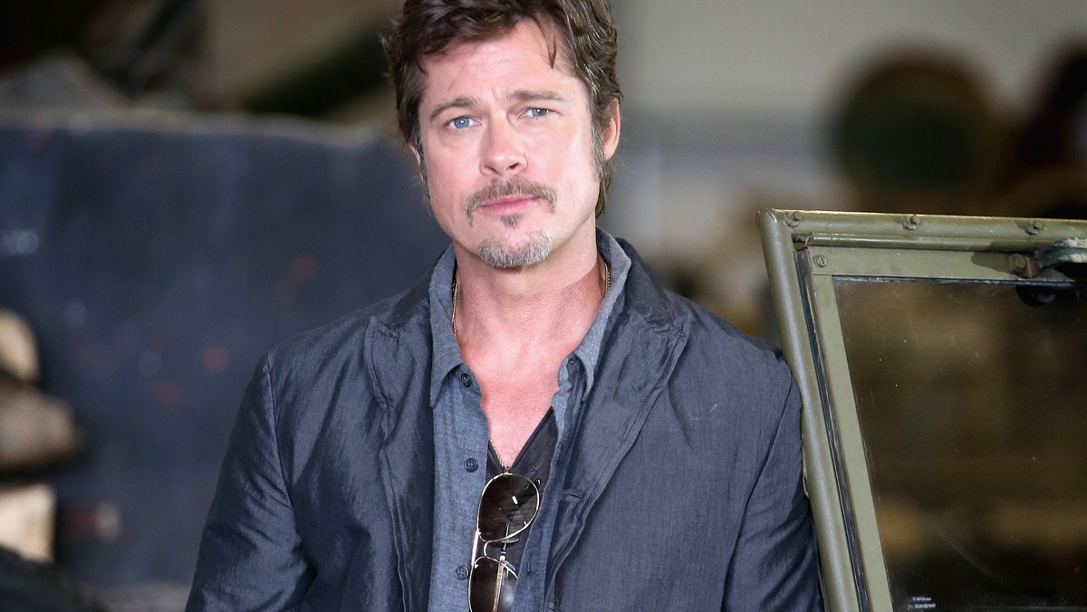 Brad Pitt promuje film "Fury"