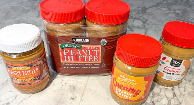I tried four brands of peanut butter from Trader Joe's, Costco, Wegmans, and Whole Foods.Ted Berg