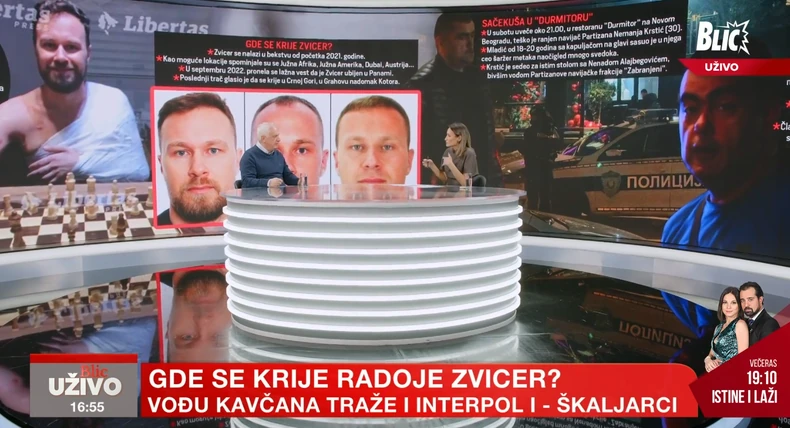 Radoje Zvicer, tema Blic uživo
