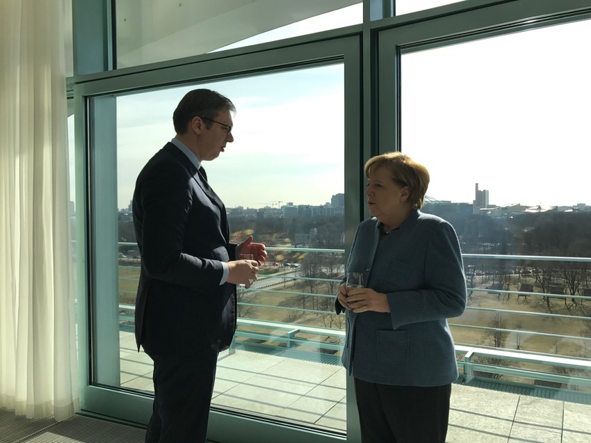 Aleksandar Vučić i Angela Merkel