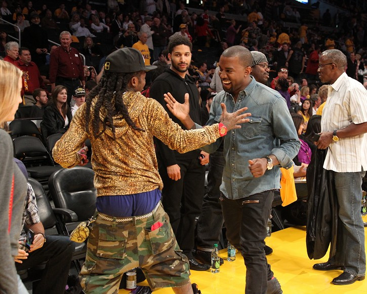 Lil' Wayne na meczu drużyny Lakers (fot. Getty Images)