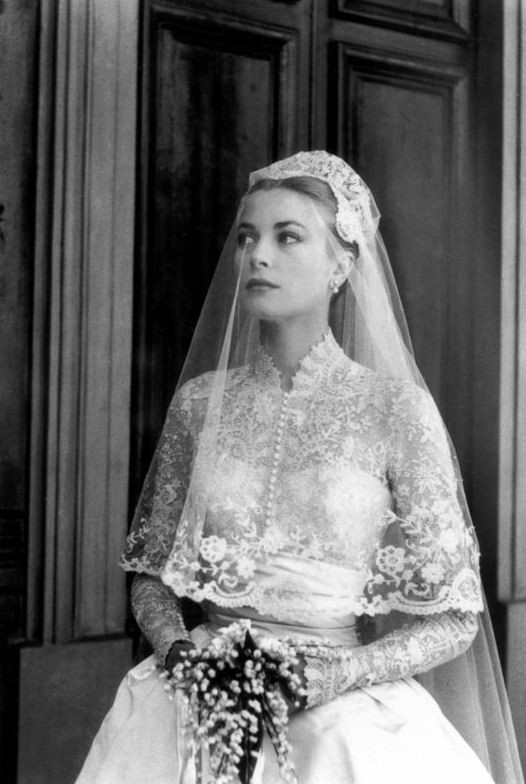 Grace Kelly w dniu ślubu z księciem Monako Rainierem III
