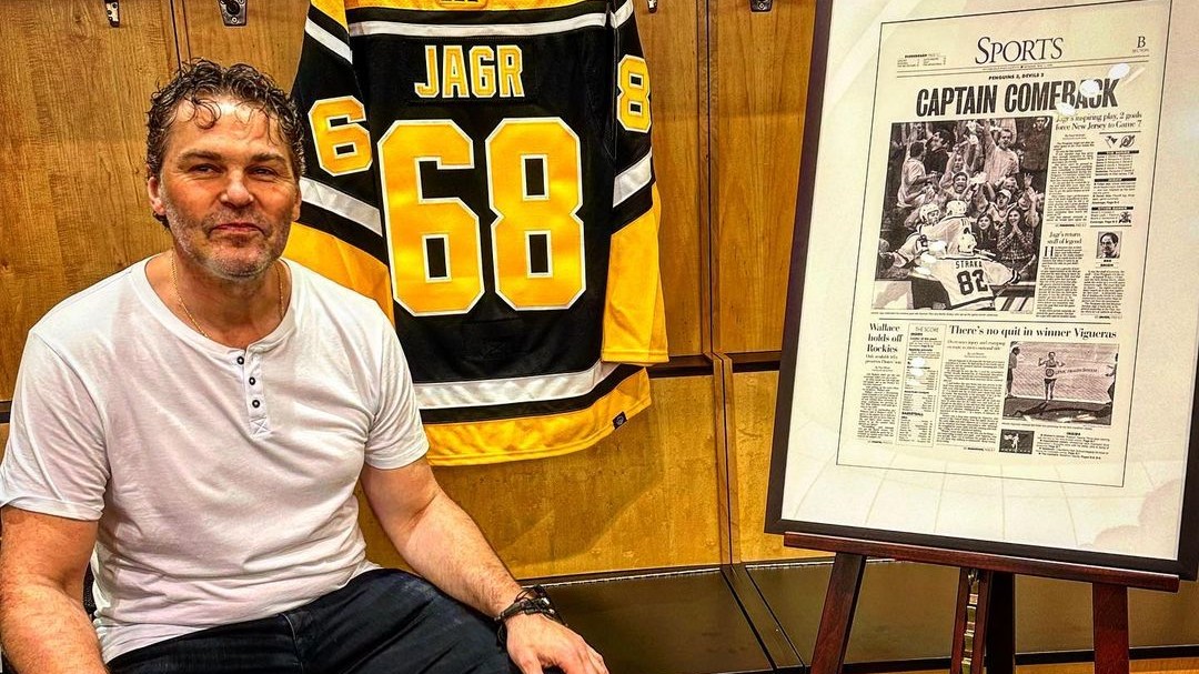 Český hokejista Jaromír Jágr si užil návštevu Pittsburghu.