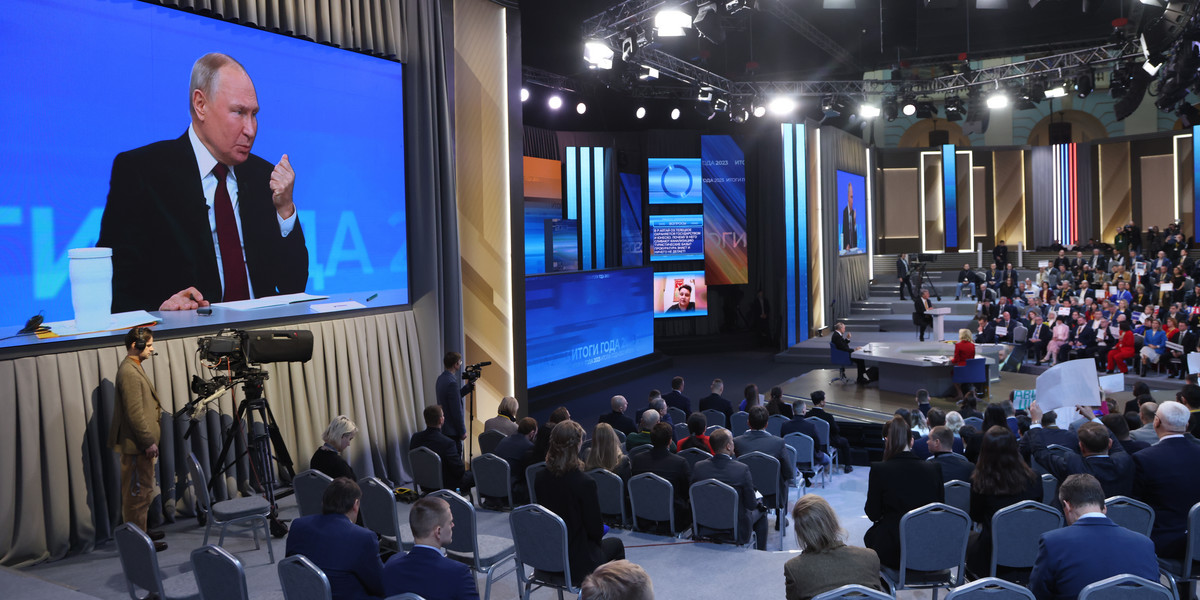 Władimir Putin w czwartek podczas corocznej sesji pytań od obywateli.