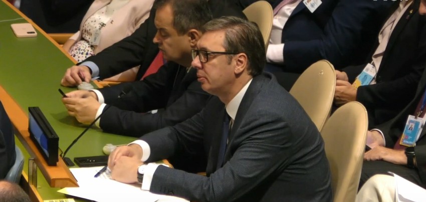 Aleksandar Vučić u Ujedinjenim nacijama