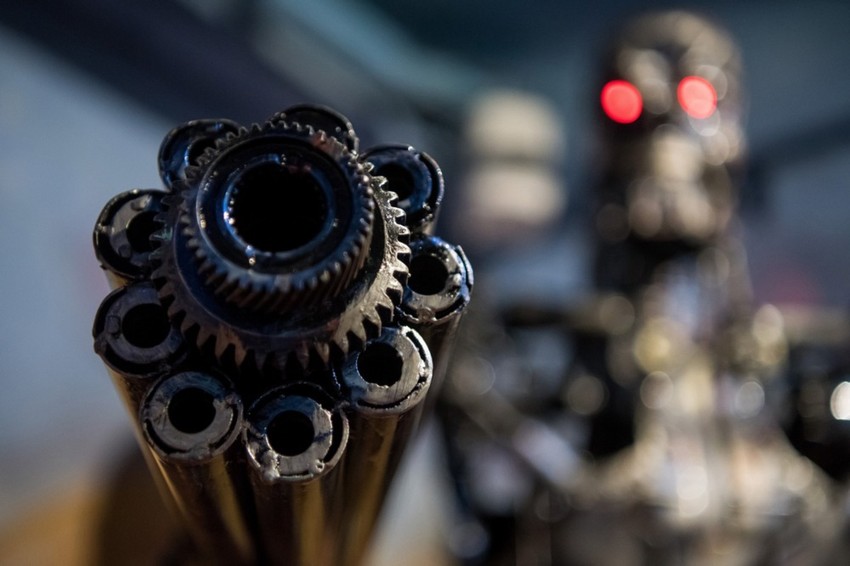 Skulptura iz filma "Terminator" na izložbi u Budimpešti 2019.