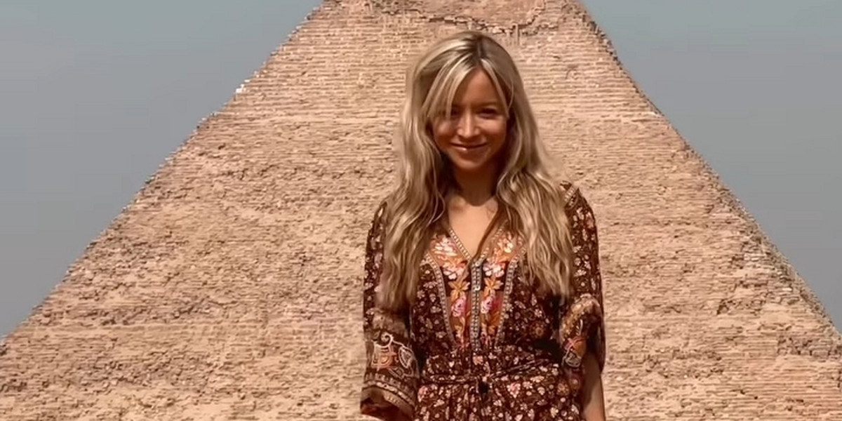 Aggie Lal na wakacjach w Egipcie.