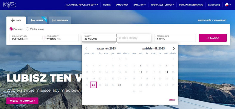 Wizz Air z Dubrownika do Polski lata do Wrocławia i Warszawy. Najbliższy lot do Wrocławia jest we wtorek