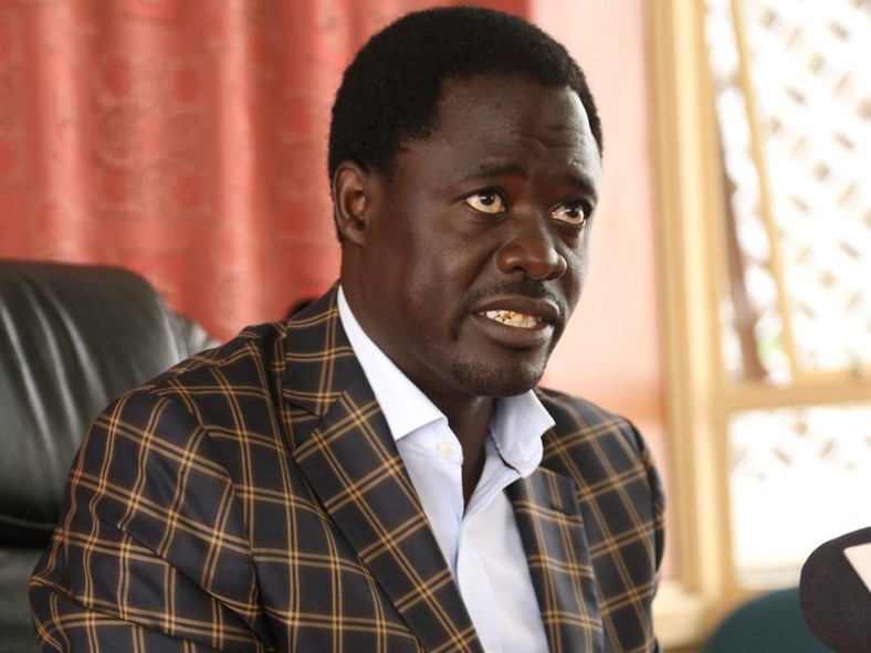 Homa Bay Town MP Peter Kaluma during a past presser at Parliament buildings 