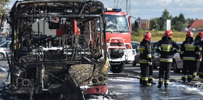 Spłonął autobus w Ursusie