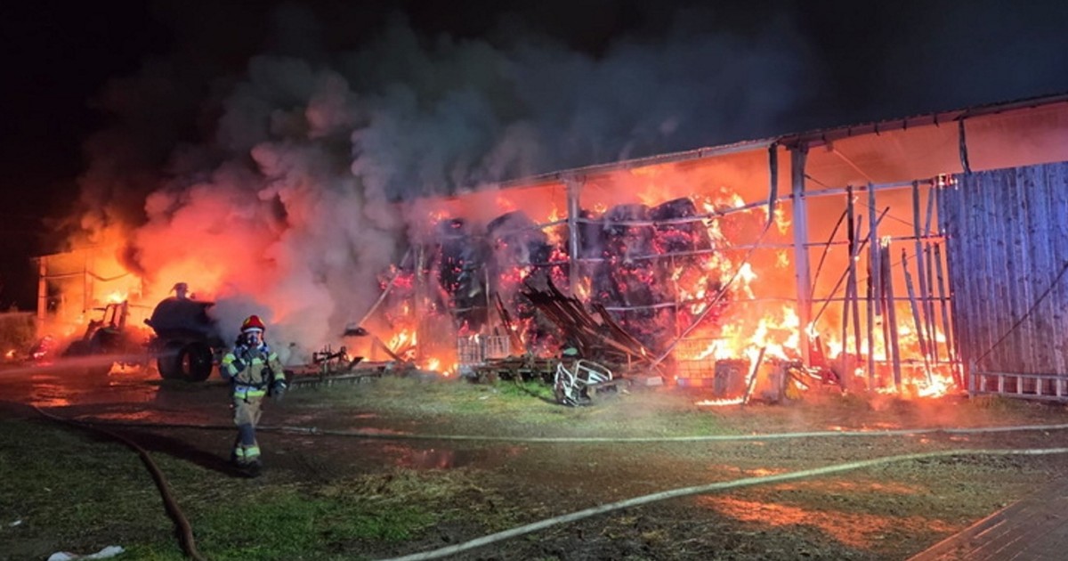 Ogień strawił stadninę. Konie nie będą miały paszy na zimę, właściciele są zrozpaczeni
