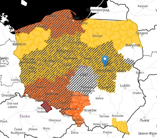 IMGW ostrzeżenia 14 października