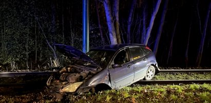 Jego przejażdżka zakończyła się na torowisku tramwajowym. Zatrzymali go świadkowie