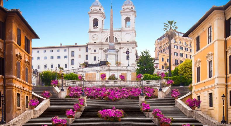 The Spanish Steps aren't that exciting to look at in real life. Nicola Forenza/Getty Images