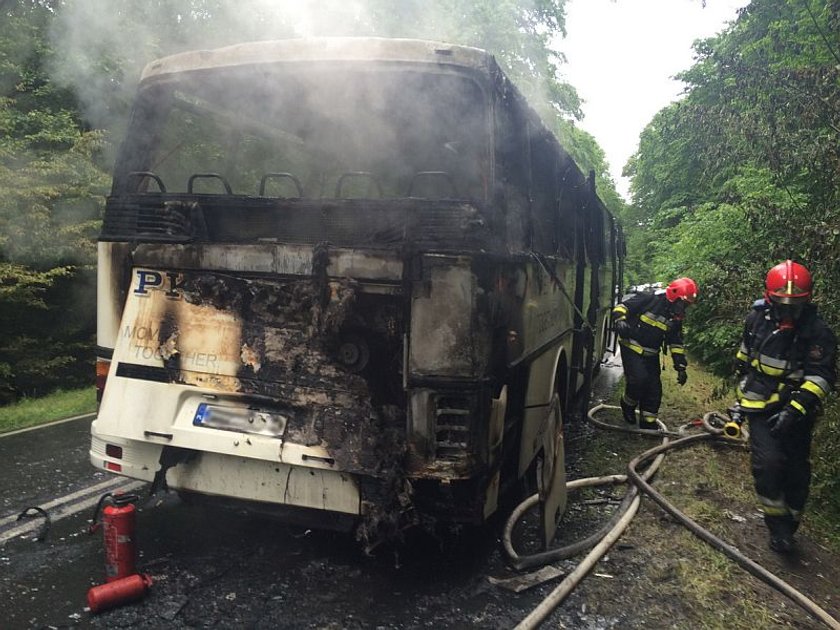 Zapalił się autobus