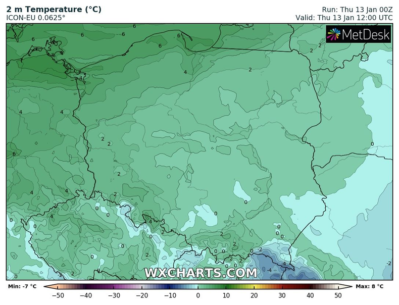 Prawie w całej Polsce czwartek przyniesie odwilż