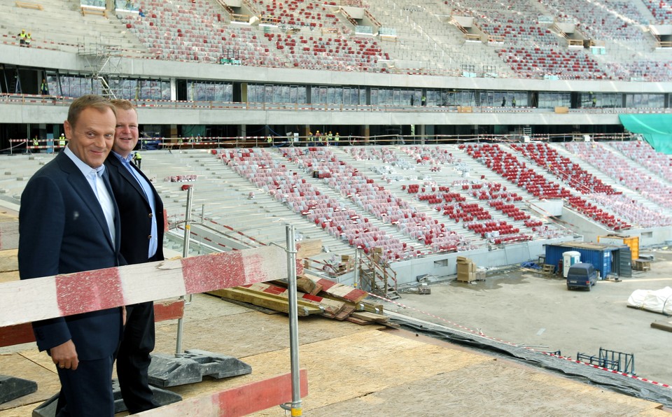 Premier z wizytą na Stadionie Narodowym