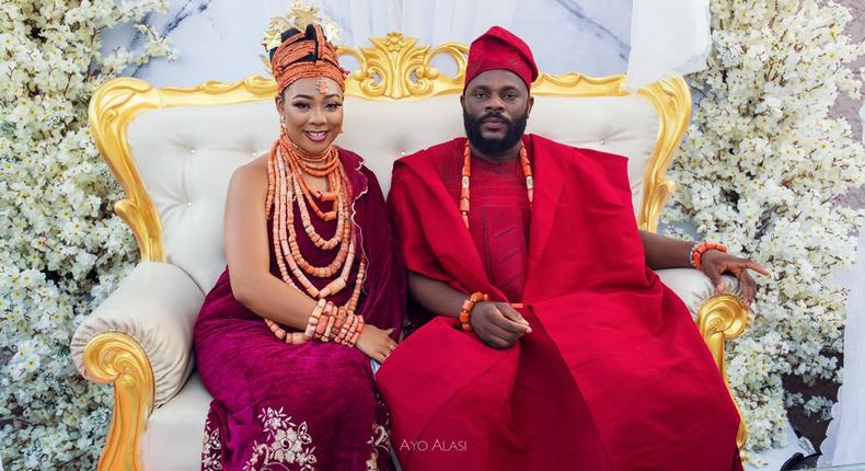 Stunning photos from nightlife king, Temidayo L. Kafaru (Lascatter's) top colourful wedding