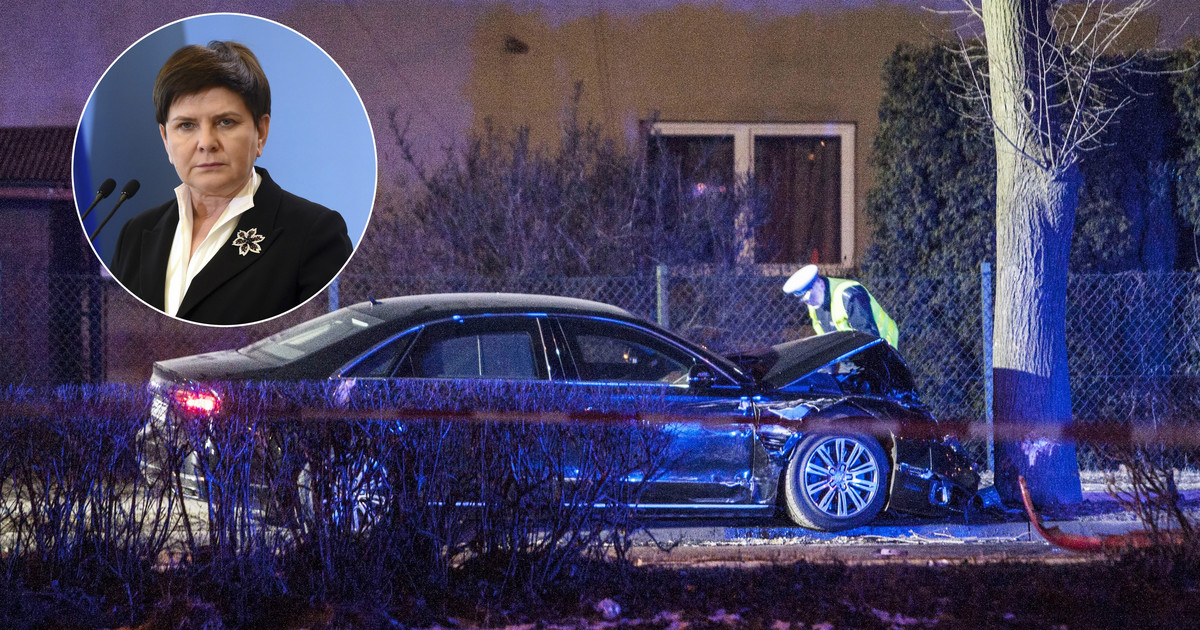 Wypadek Beaty Szydło. Limuzyna Beaty Szydło po wypadku - Vimarsana News
